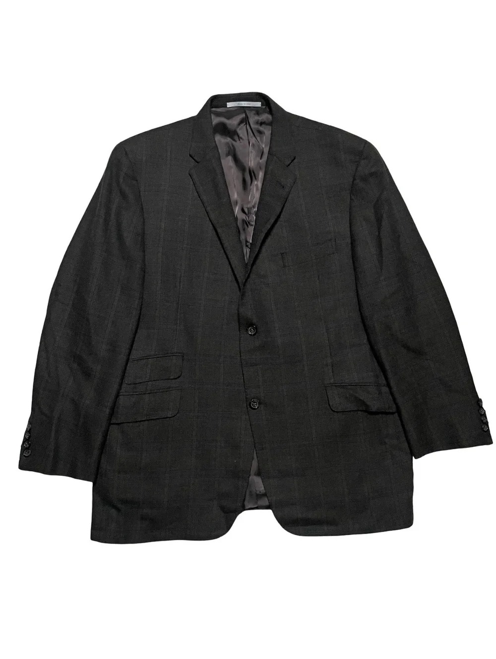 Burberry London Blazer Mens 46 R Wool Sport Coat Jacket 2 Button Windowpane